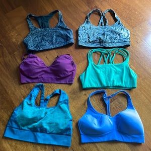 Lot of 6 Sports Bras small/medium